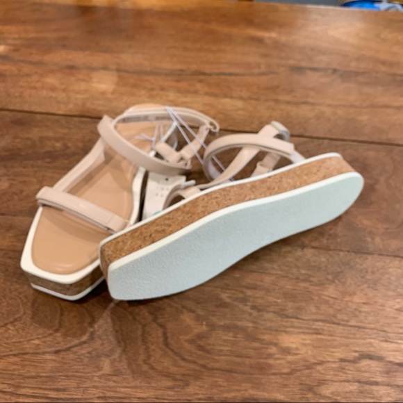Size 9.5 - Summertime Sandals - Velcro/ Cork Platform, '90s athleisure - Picture 7 of 9